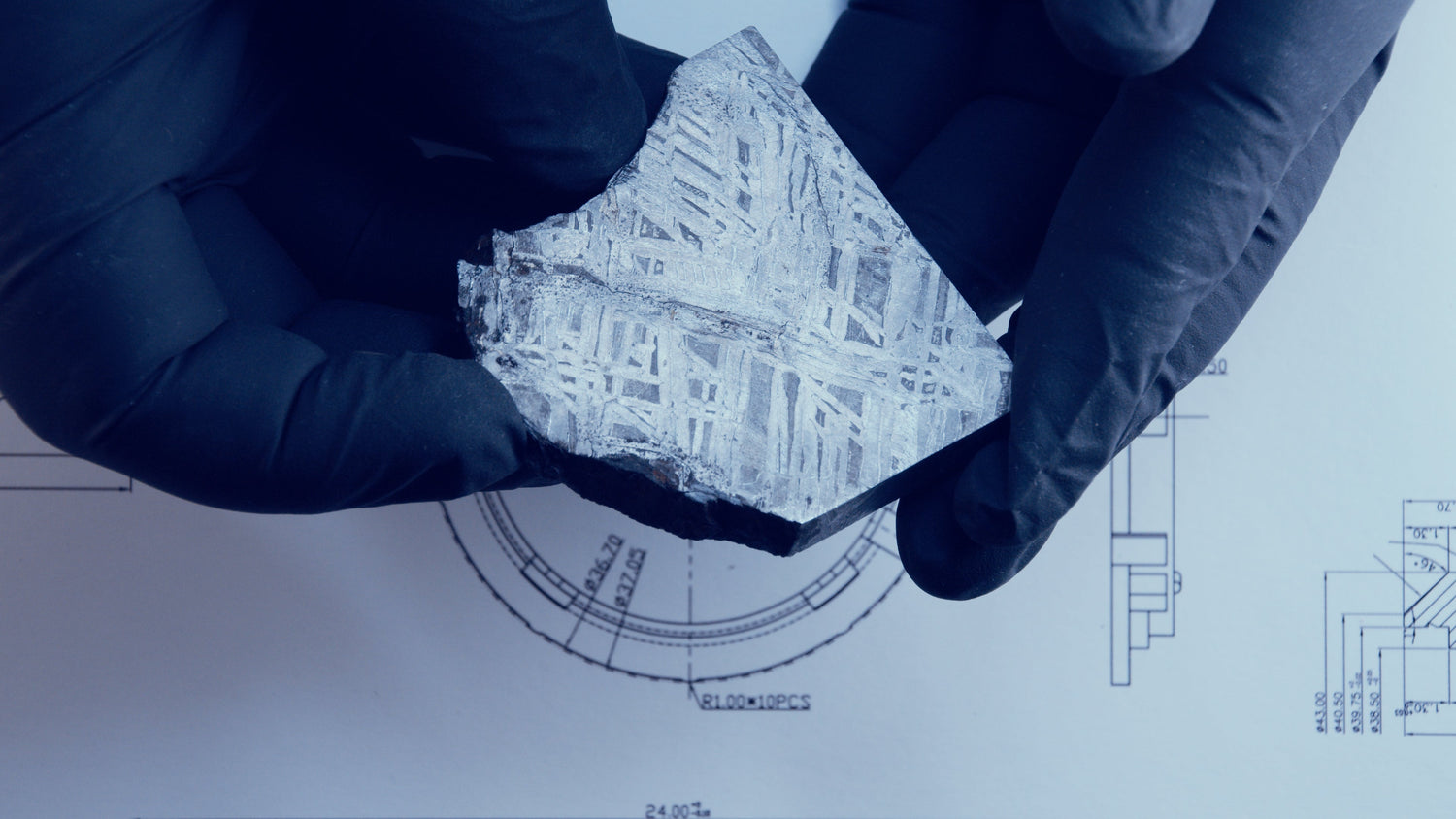 Meteorite Watch: Blue Dot Watch Dial