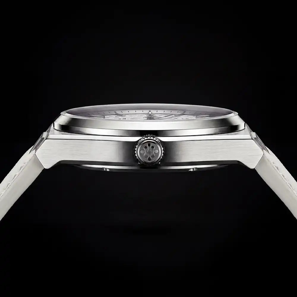 White Meteorite Watch side view