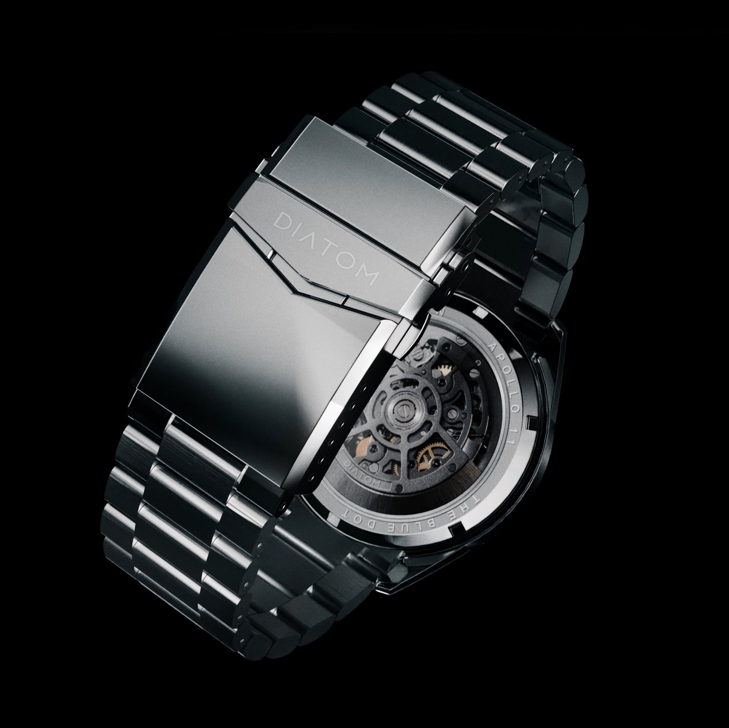 Blue Dot MkII Meteorite Watch back side