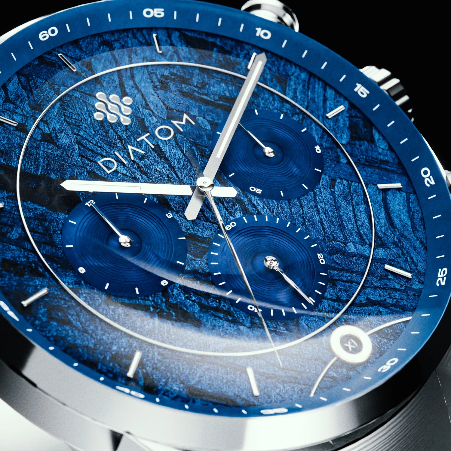 Blue Dot MkII Meteorite Watch sub dials