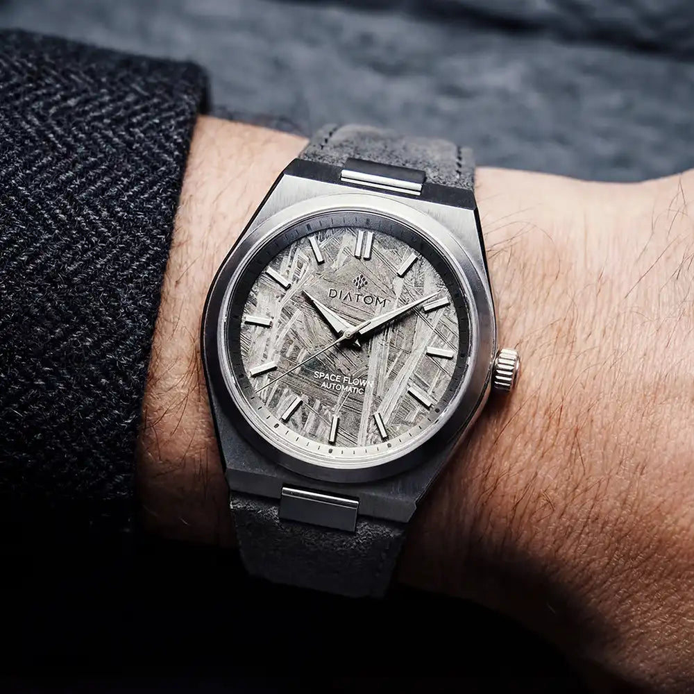 Grey Meteorite Watch wrist shot