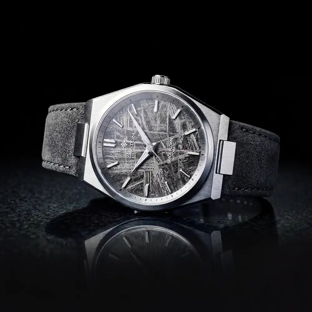 Grey Meteorite Watch on table