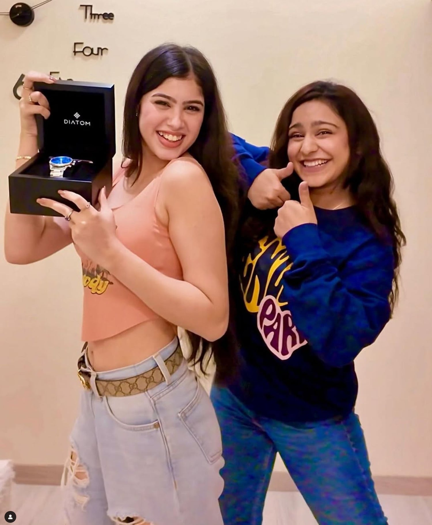 Influencer Riva Arora holding the Diatom Watch with Box