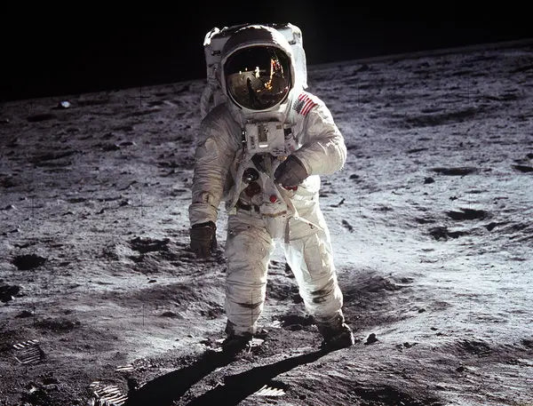 Astronaut on the moon wearing watches in space