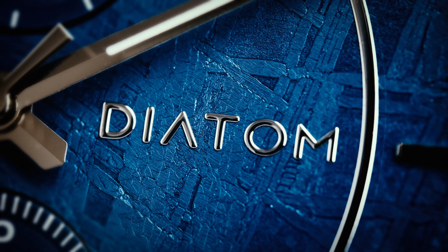 Diatom Logo closeup on the watch dial