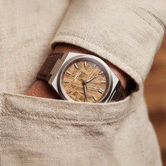 Brown Meteorite Dial Watch lifestyle shot