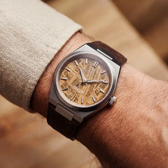 Brown Meteorite Dial Watch wrist shot