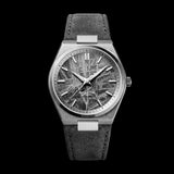 Grey Meteorite Watch with alcantara strap