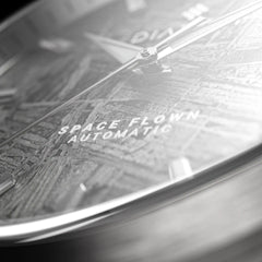 Grey Meteorite Watch macro shot