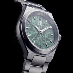 Turqoise Meteorite Watch with metal strap