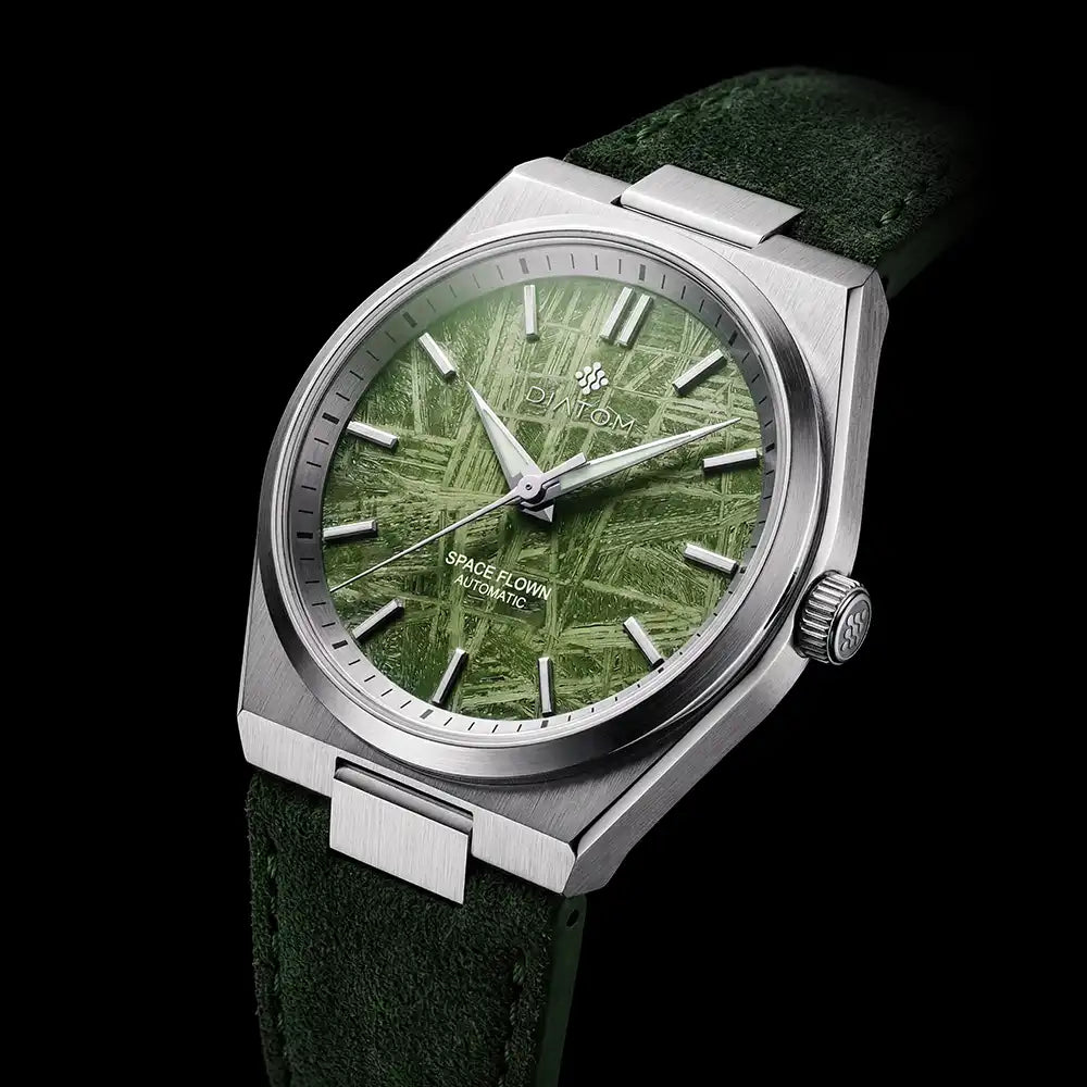 Green Meteorite watch left view